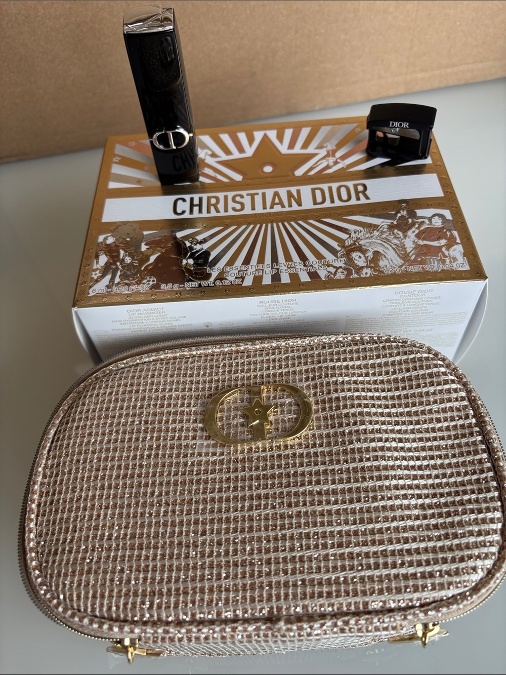 Dior lipstick, sharpener & Cosmetic Case